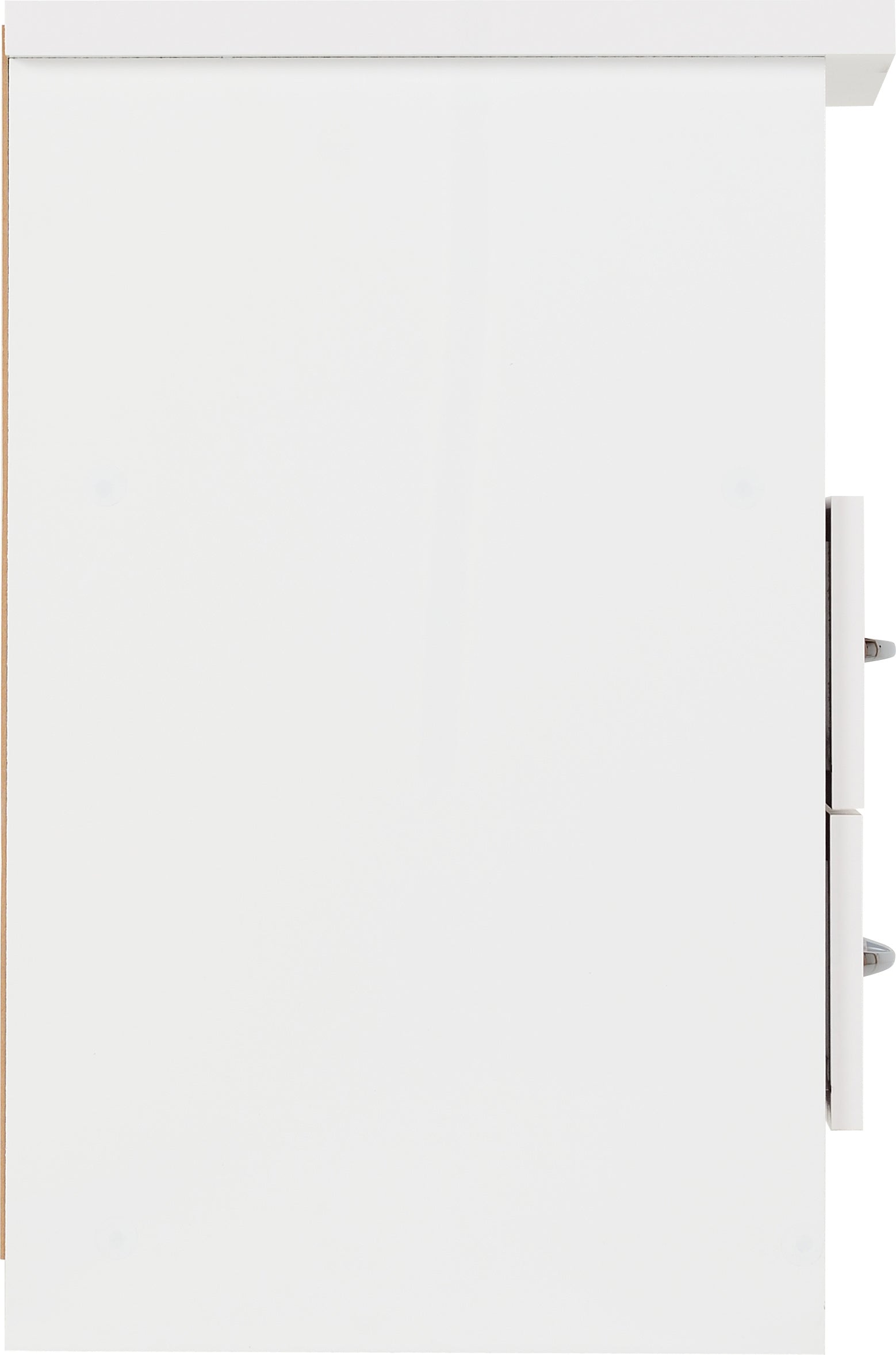 Nevada 2 Drawer Bedside White Gloss