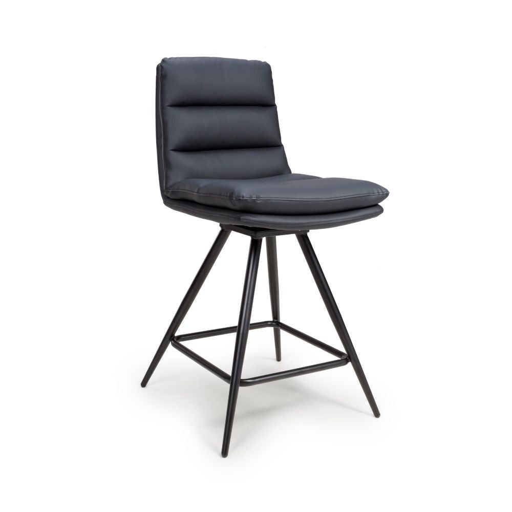 Nobo Swivel Counter Chair - Set of 2 - Black - Image 5