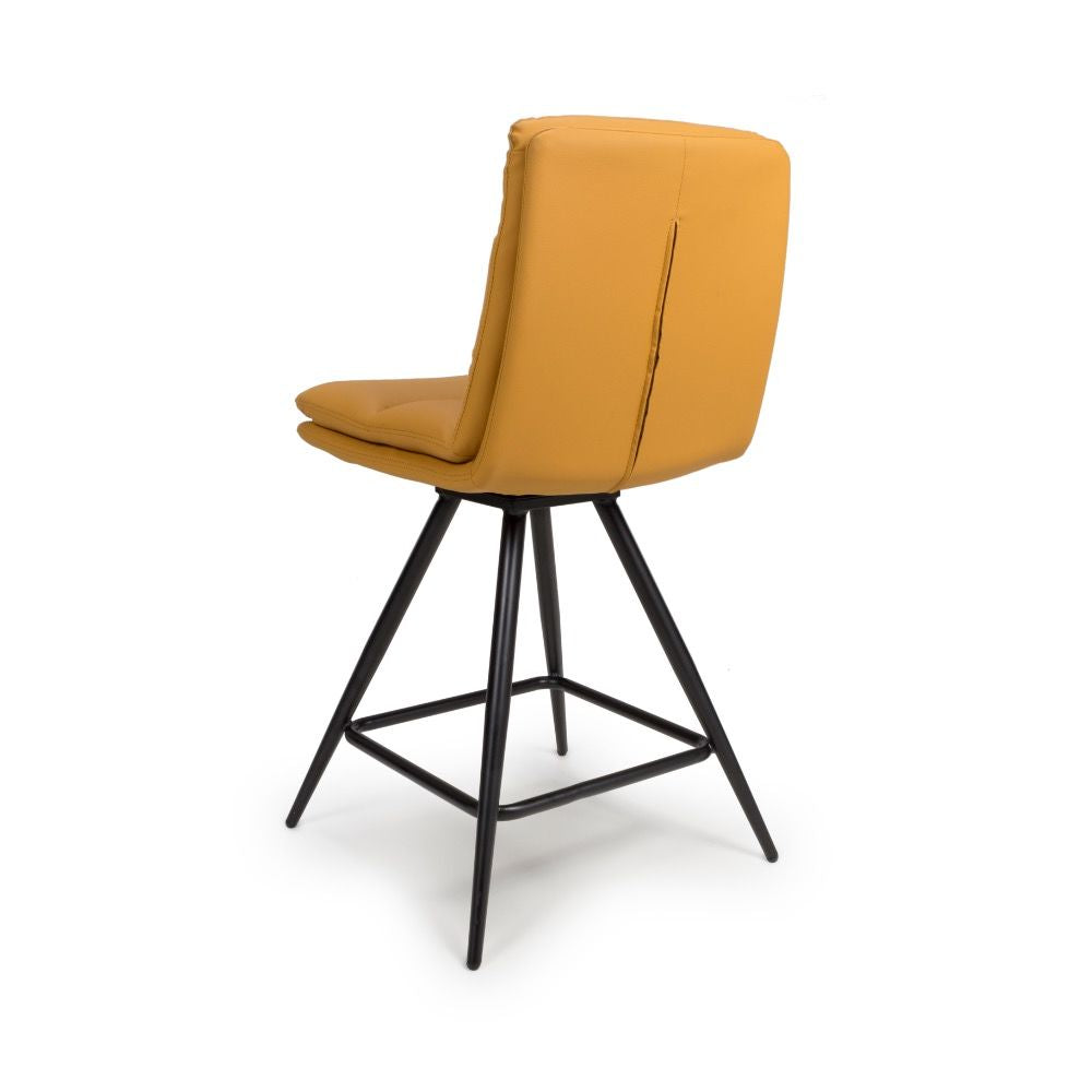 Nobo Swivel Counter Chair - Set of 2 - Ochre - Image 4