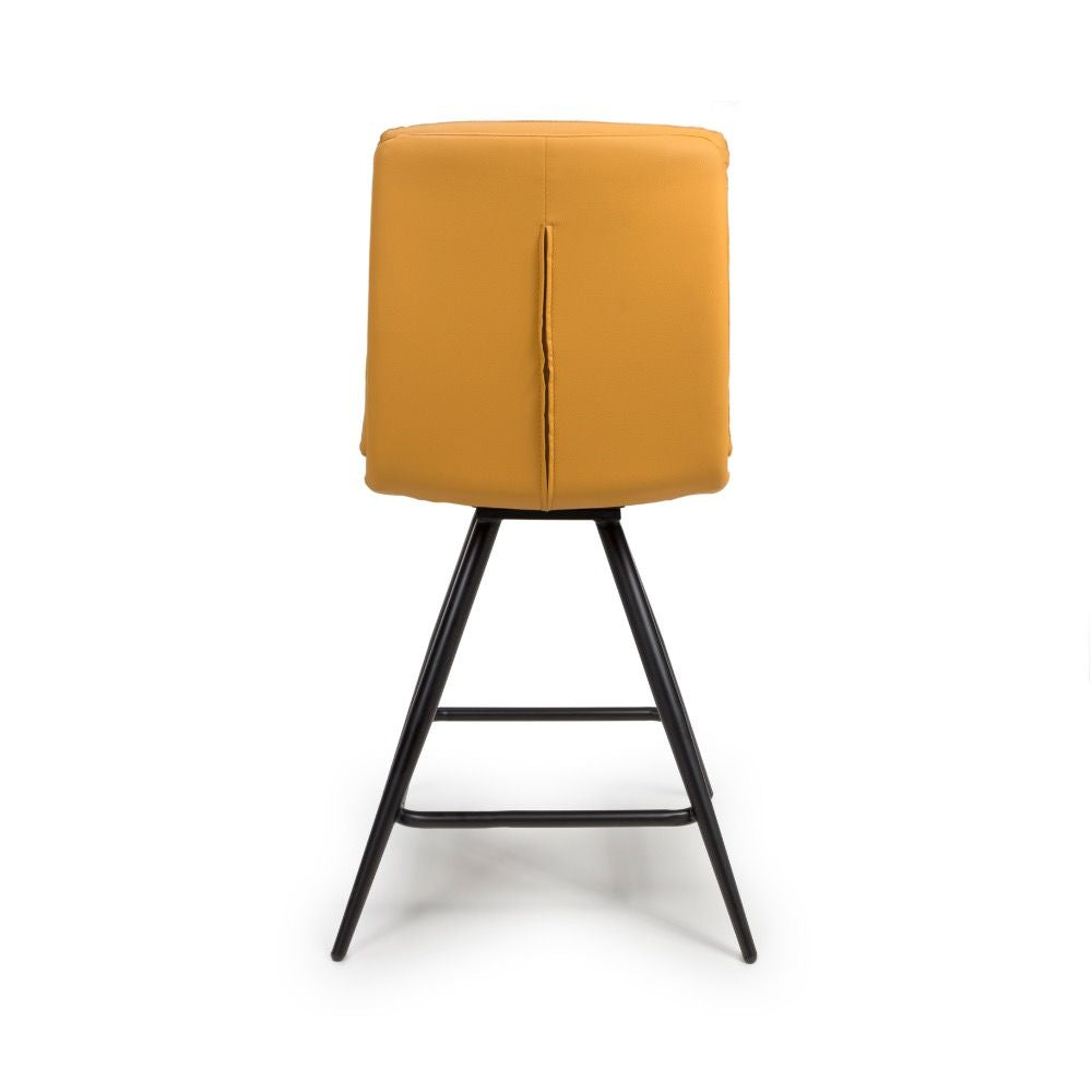 Nobo Swivel Counter Chair - Set of 2 - Ochre - Image 5
