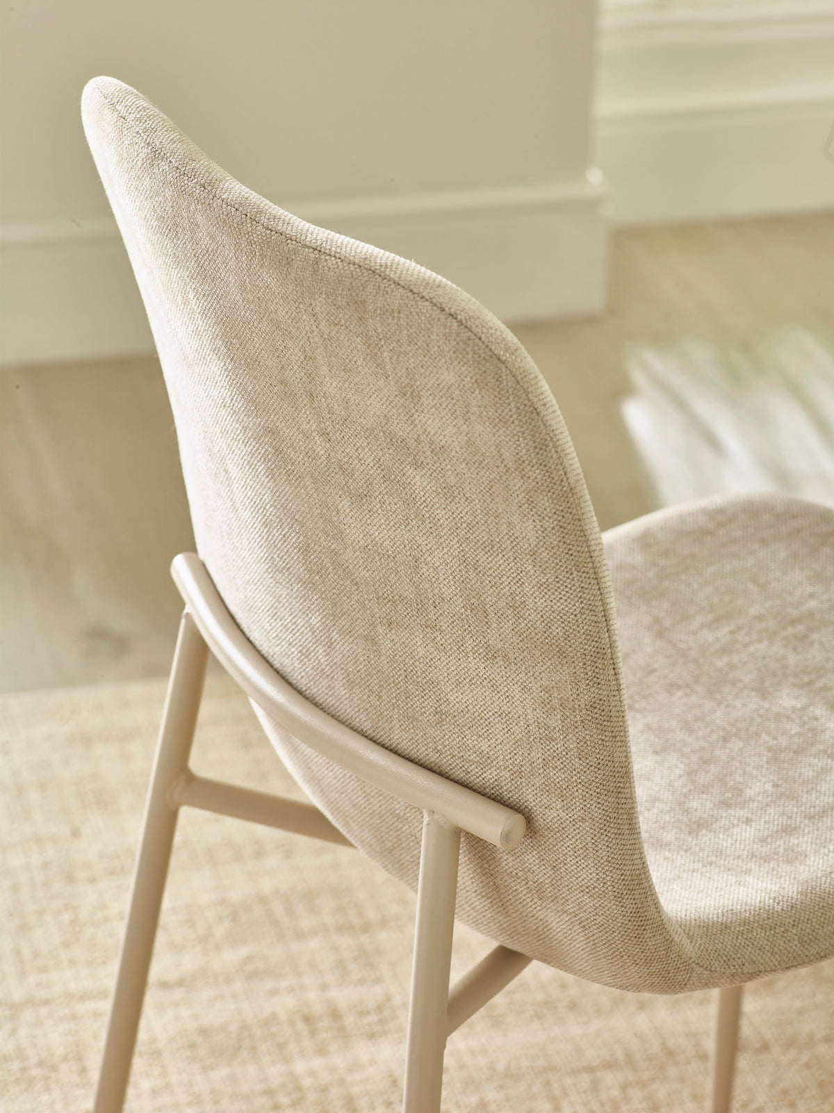 Nora Upholstered Dining Chair (Set of 4) - Cream Chenille