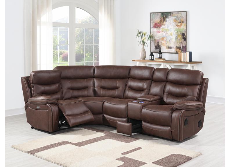 Noah Brown Sectional Sofa