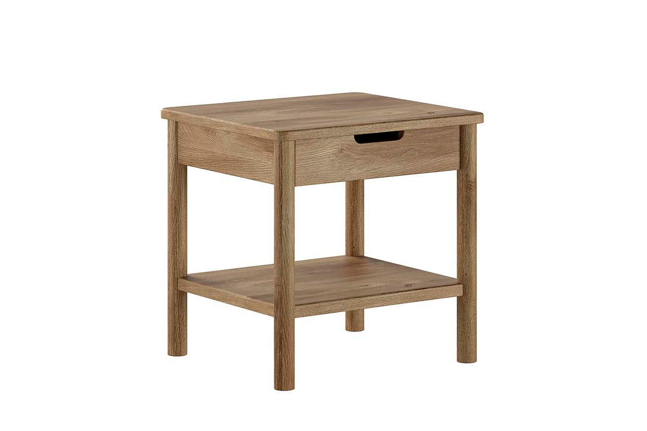 Olive Nightstand With Drawer