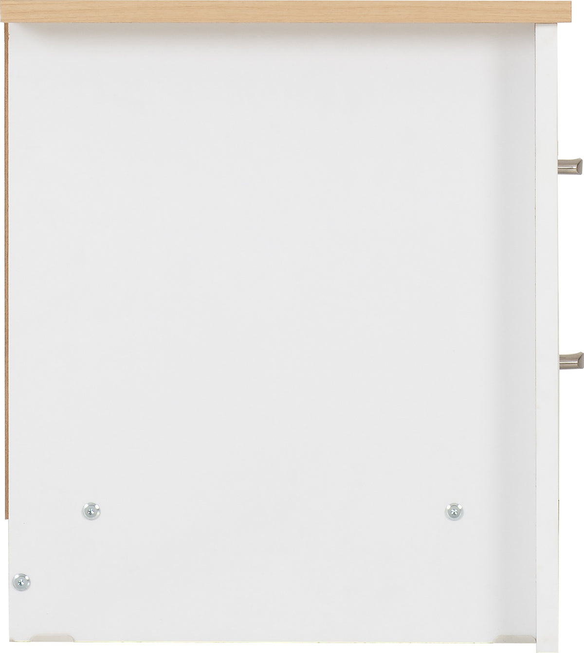 Portland 2 Drawer Bedside White/Oak Effect