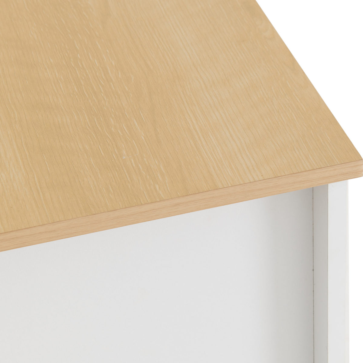 Portland 2 Drawer Bedside White/Oak Effect