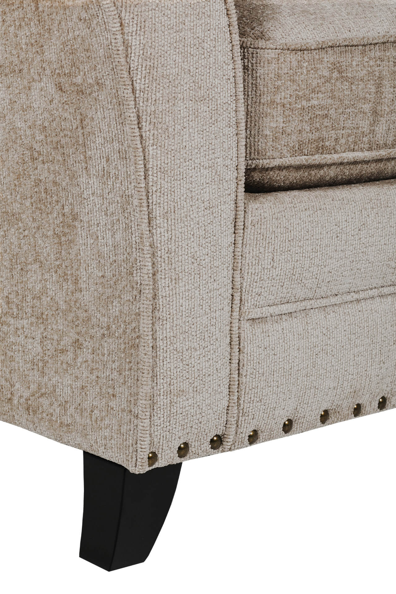 Pippa 1 Seater Sofa – Mink Upholstered with Scatter Cushions
