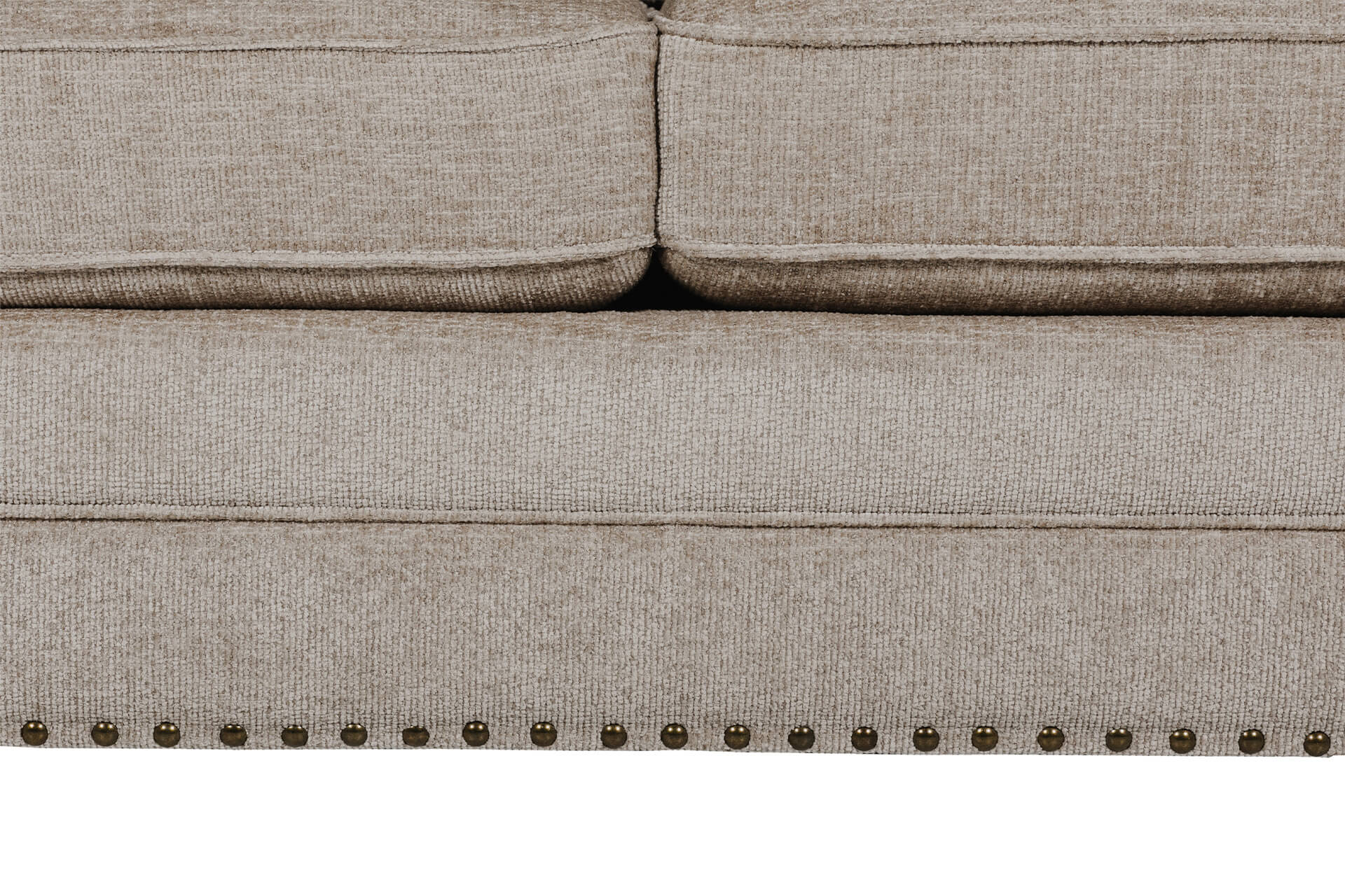Pippa 2 Seater Sofa – Mink Upholstered with Scatter Cushions