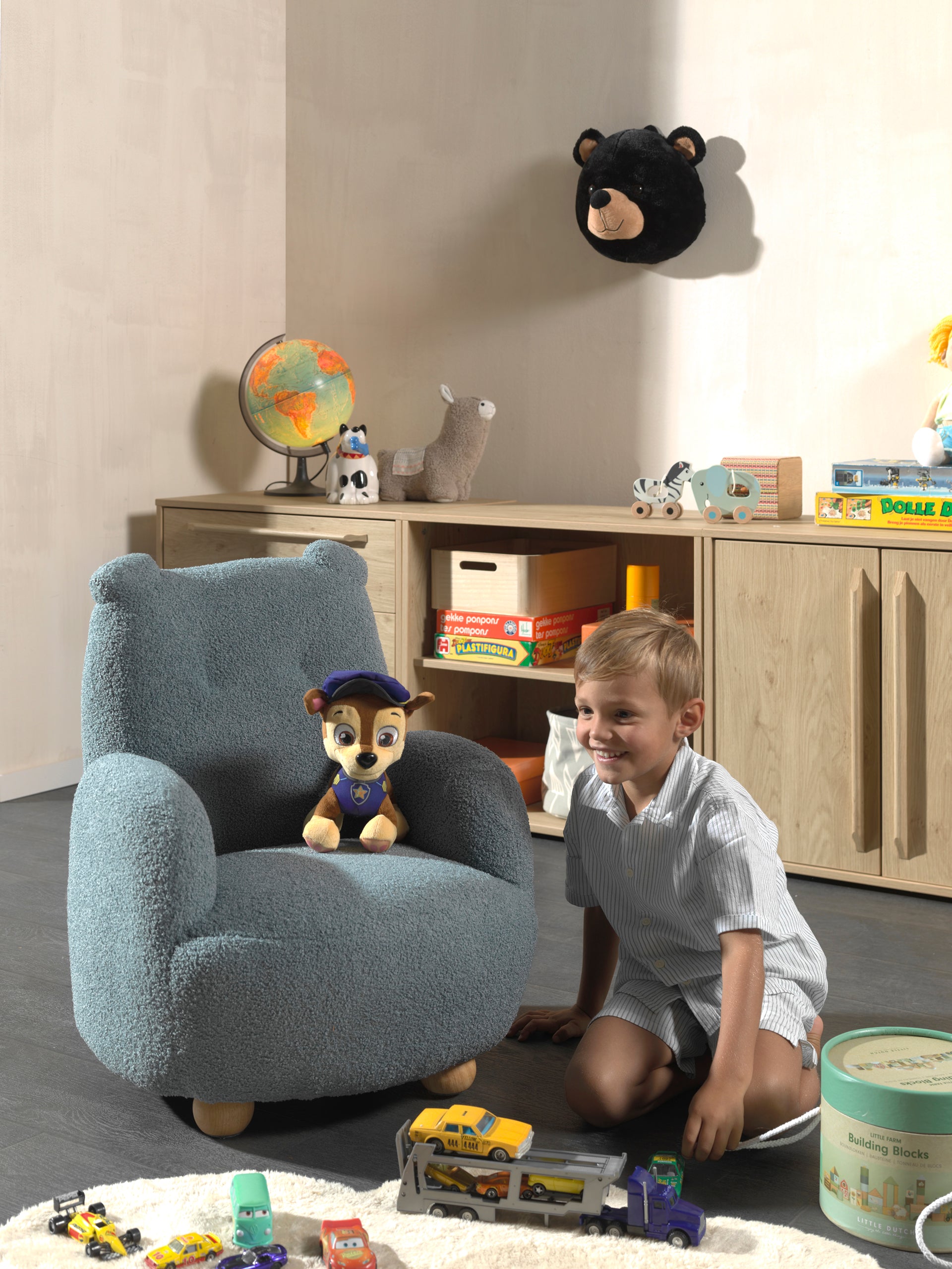 Rocky Sofa Bear Mini Bouclé Davis Blue