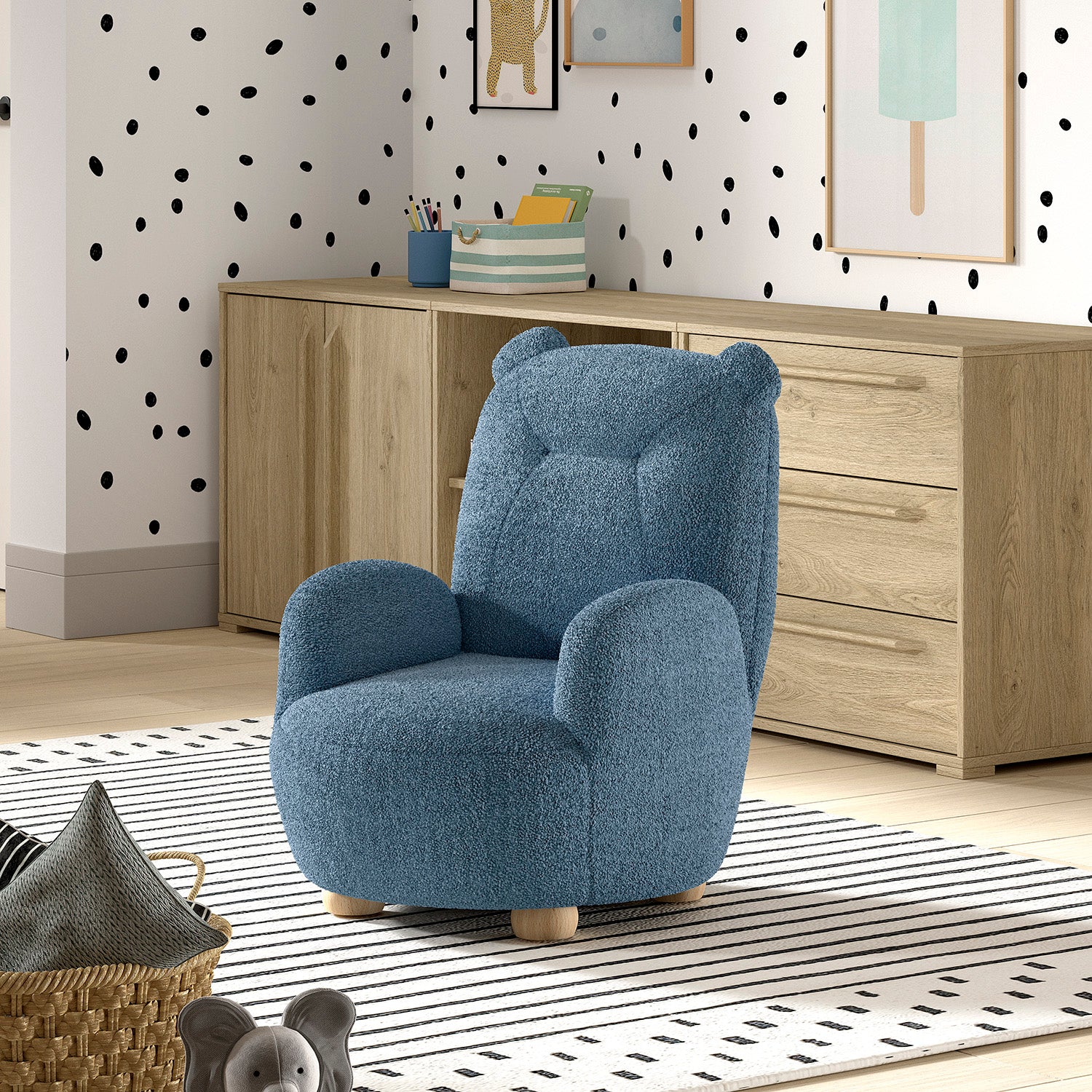 Rocky Sofa Bear Mini Bouclé Davis Blue