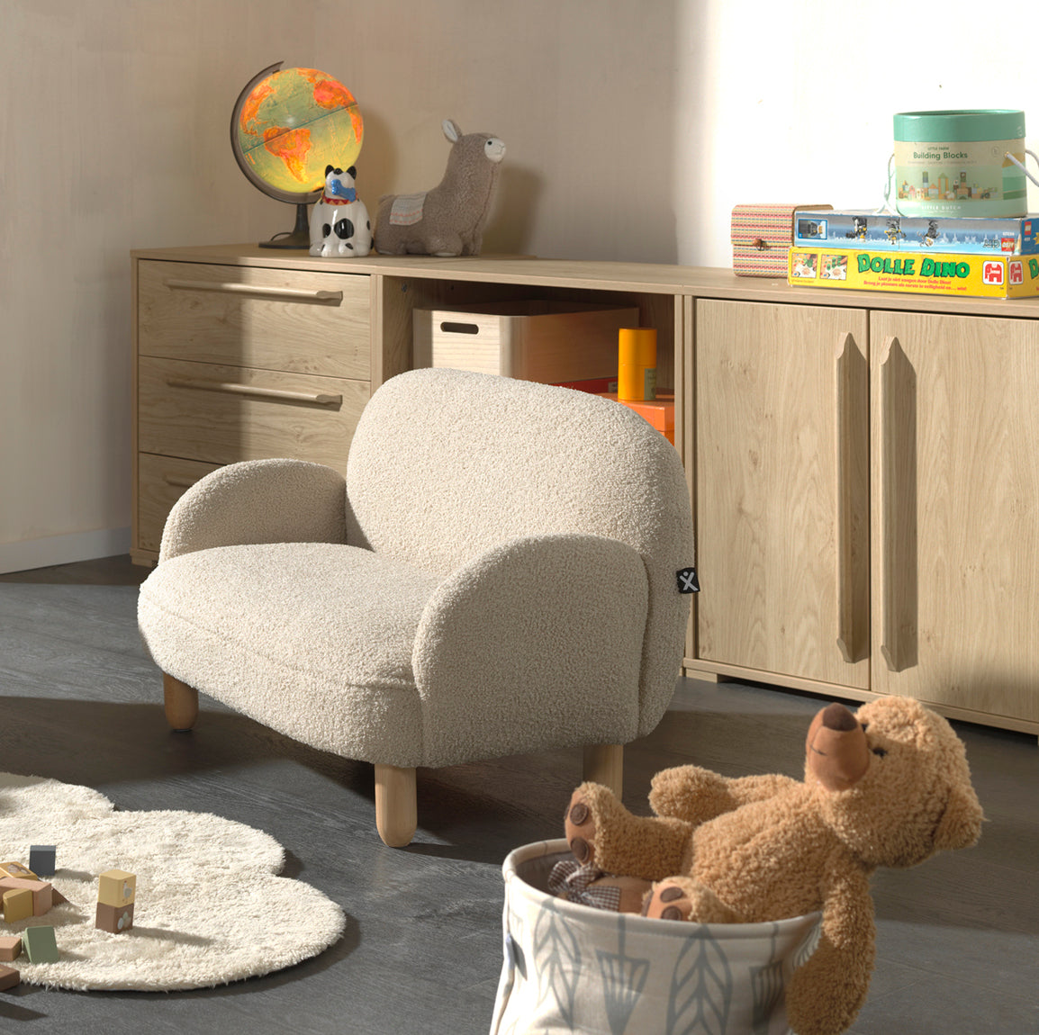 Rocky Sofa Double Mini Bouclé Davis Beige