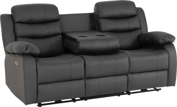 Roma 3+2 Electric Recliner Suite Grey Faux Leather - image 4