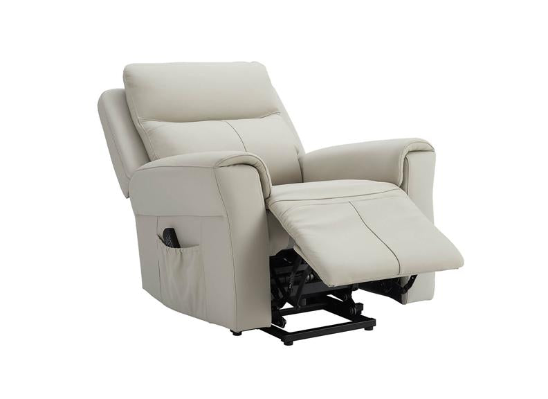 Russo Lift and Rise Chair – Stone Upholstered with Electric Dual Motor