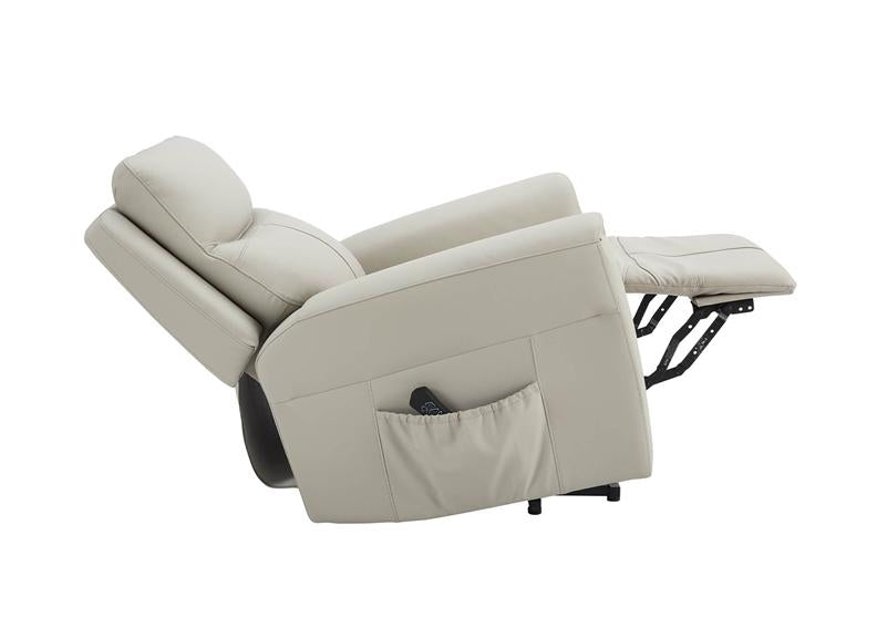 Russo Lift and Rise Chair – Stone Upholstered with Electric Dual Motor