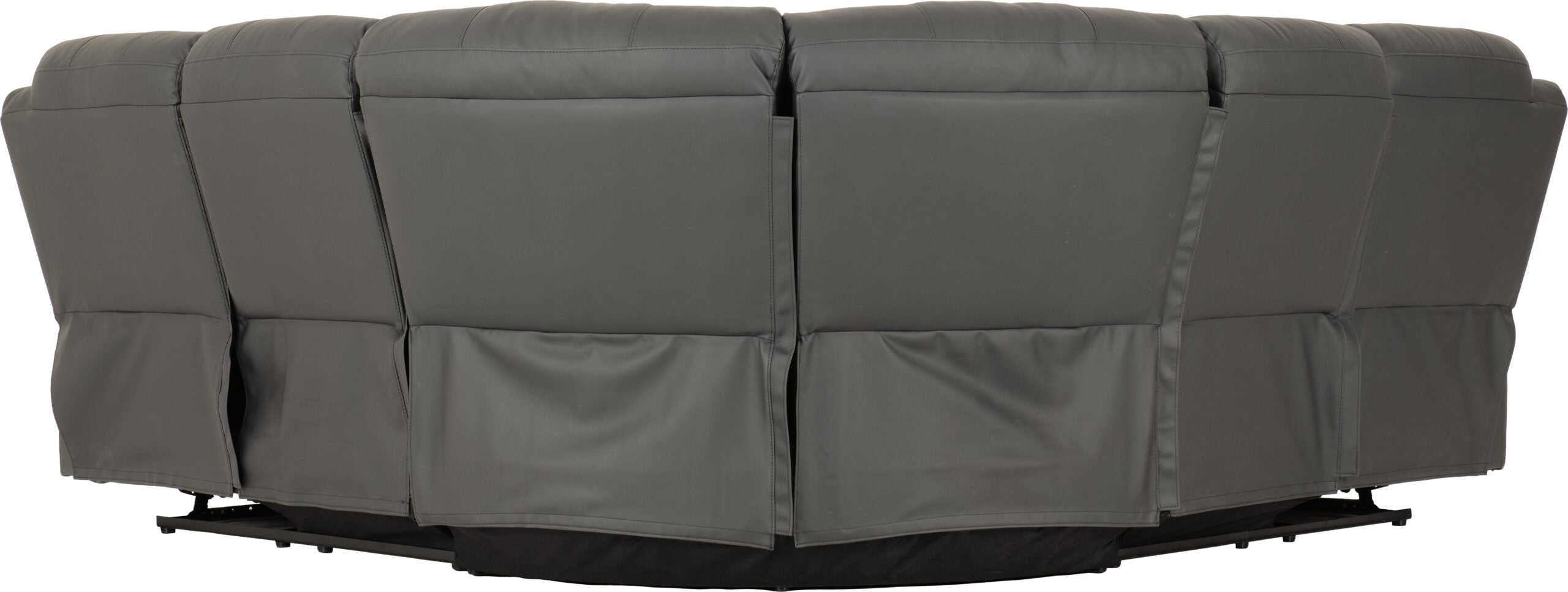 Roma Corner Recliner Sofa Grey Faux Leather