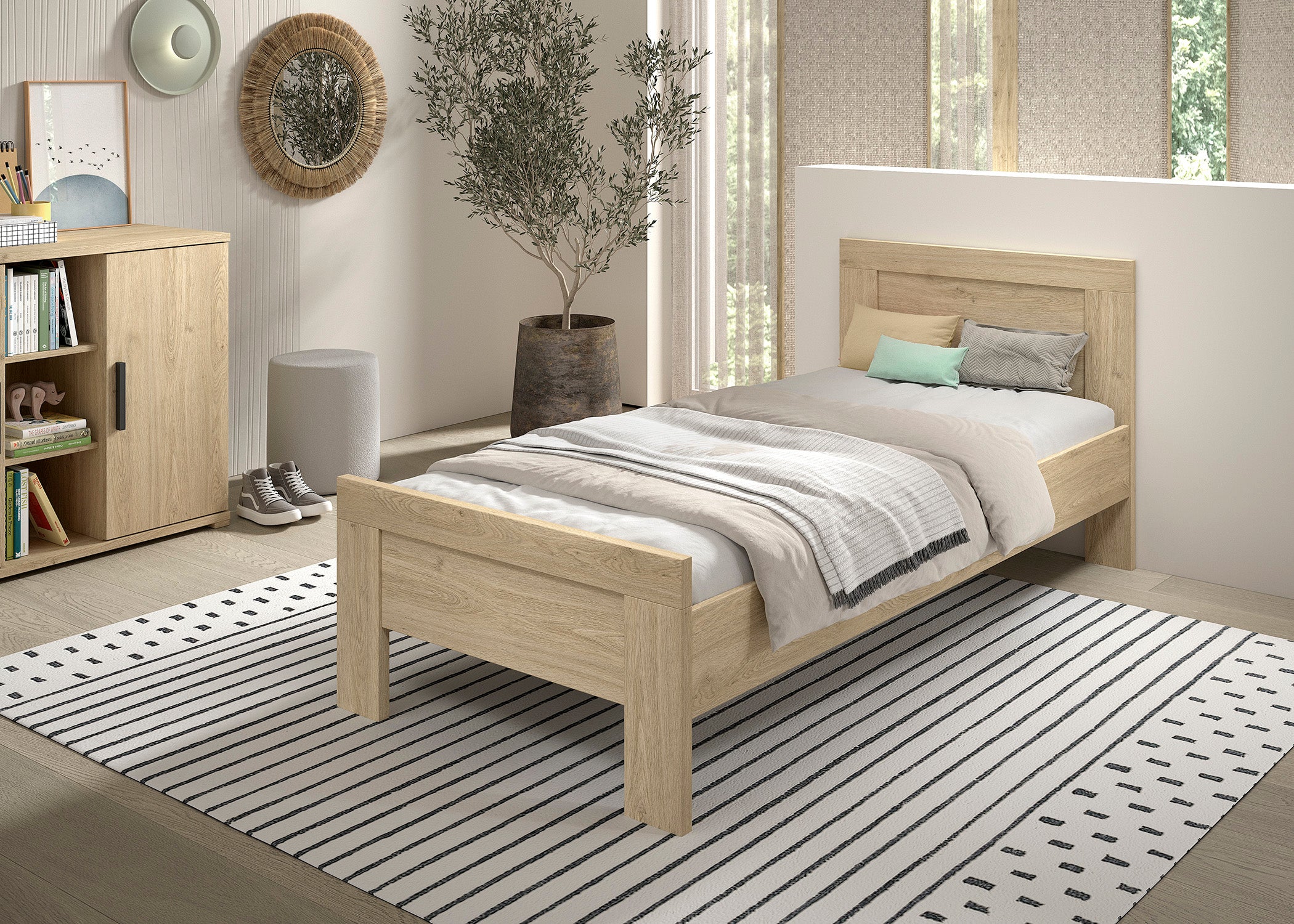 Sam Bed 90 X 200 Cm Oak
