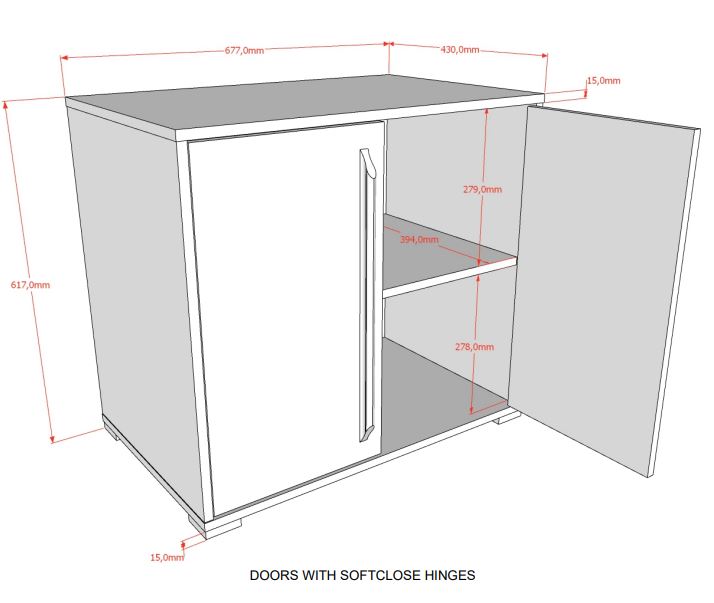 Sam Chest Of 2 Doors For Mid Sleeper White