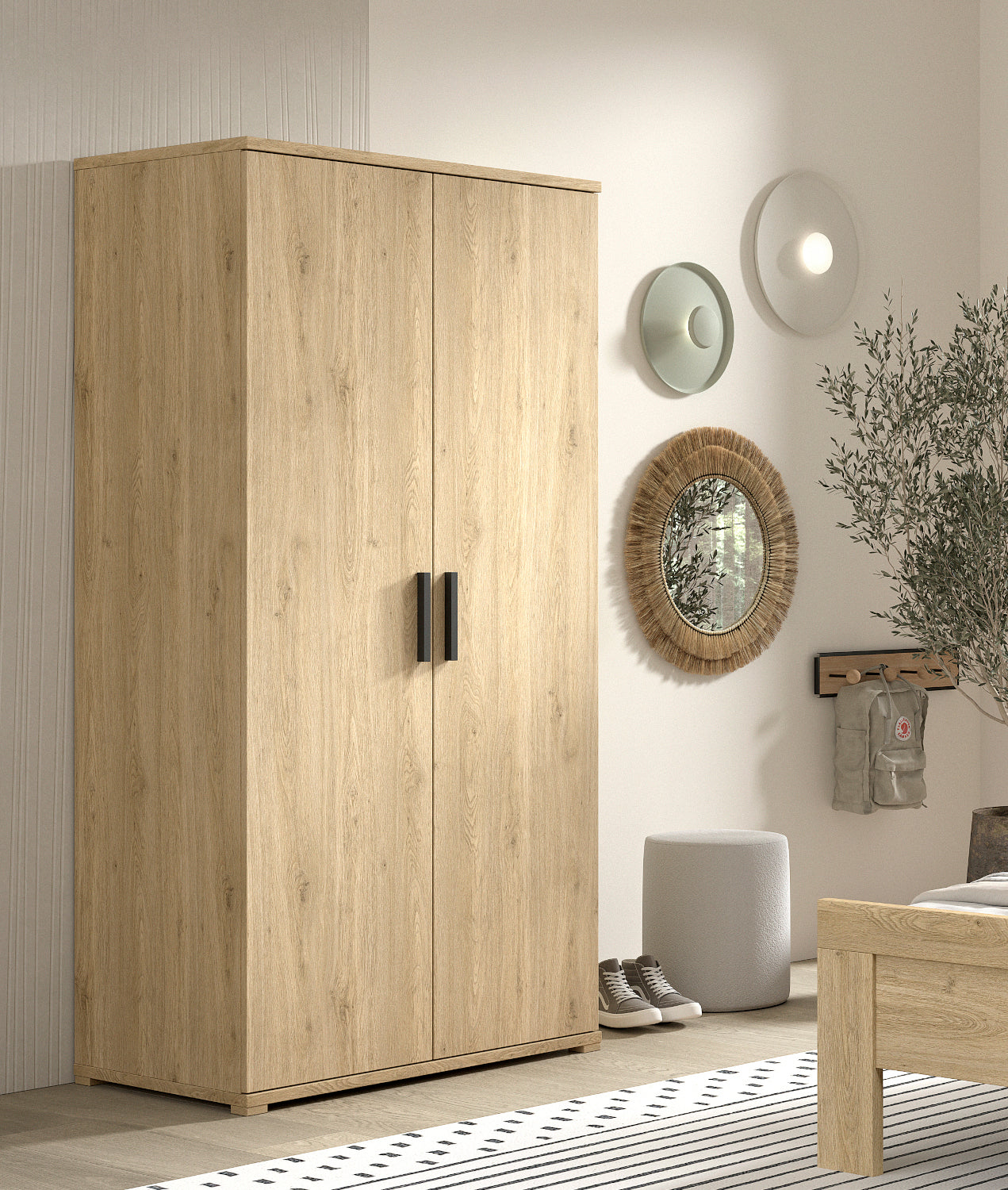 Sam 2 Door Wardrobe Oak