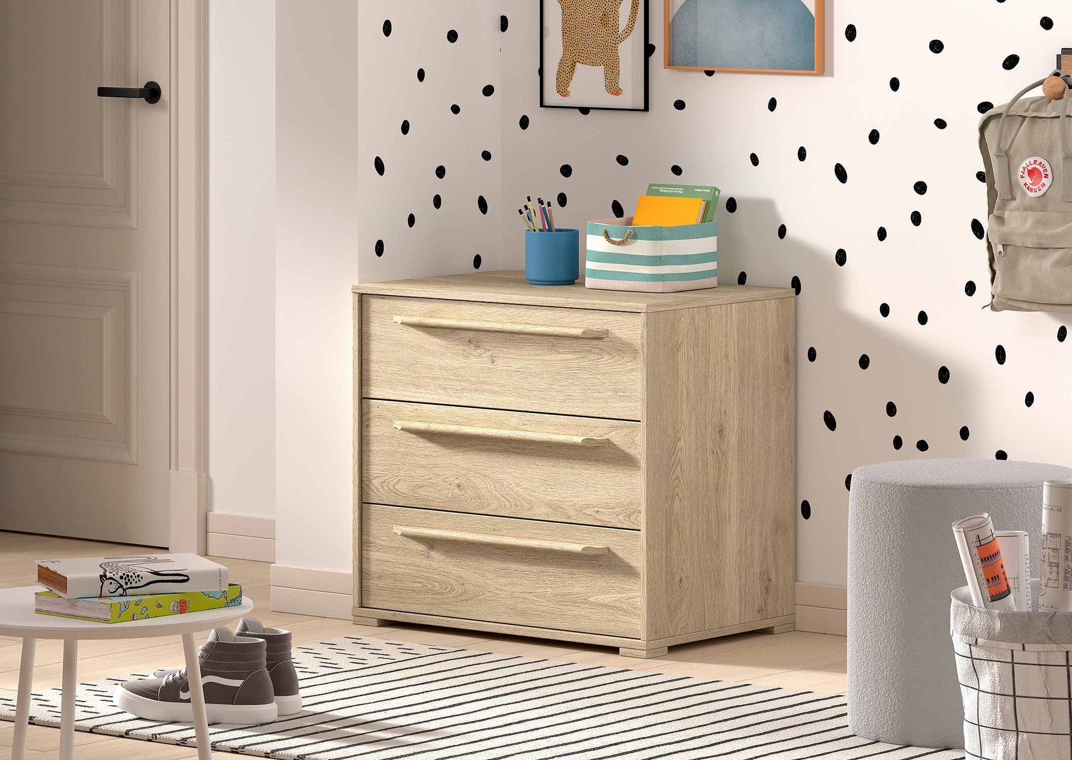 Sam Chest 3 Drawers For Mid Sleeper Oak