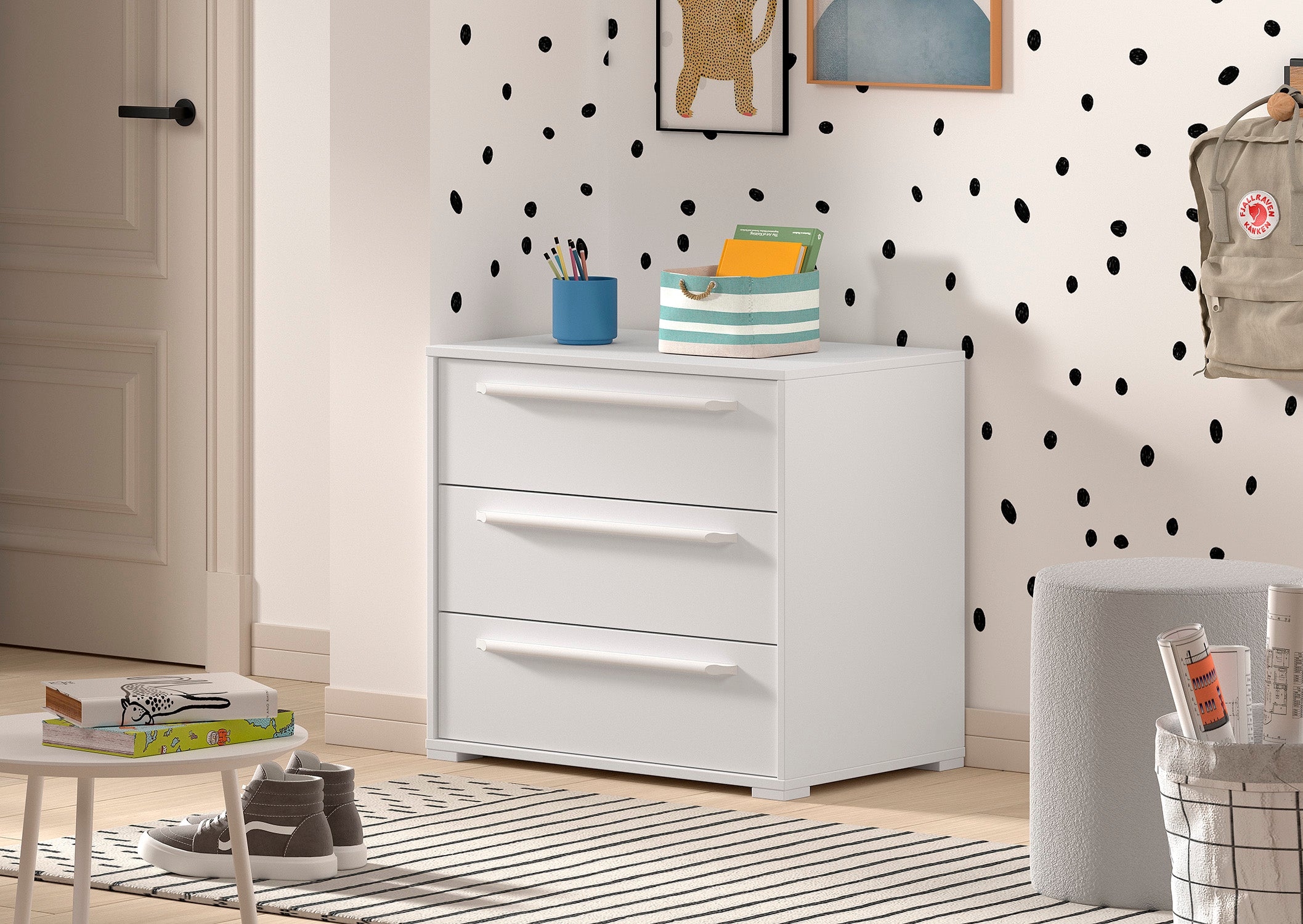 Sam Chest 3 Drawers For Mid Sleeper White