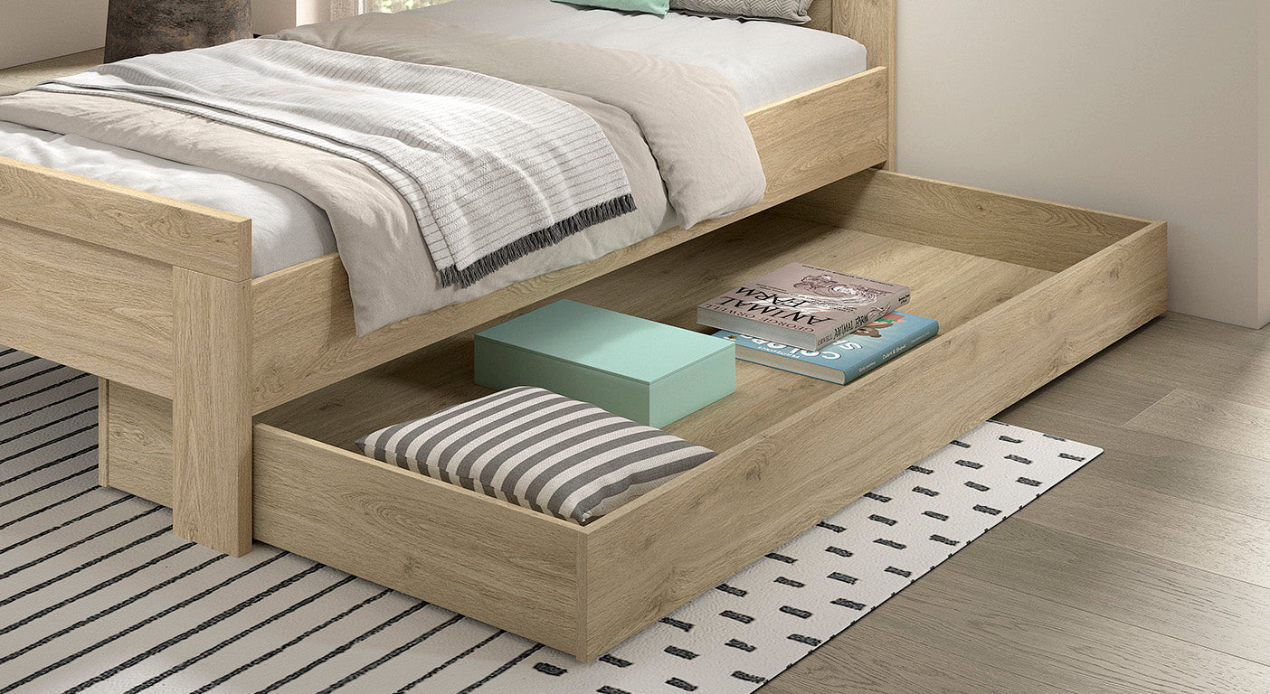 Sam Bed Drawer 90 X 190 Cm Oak