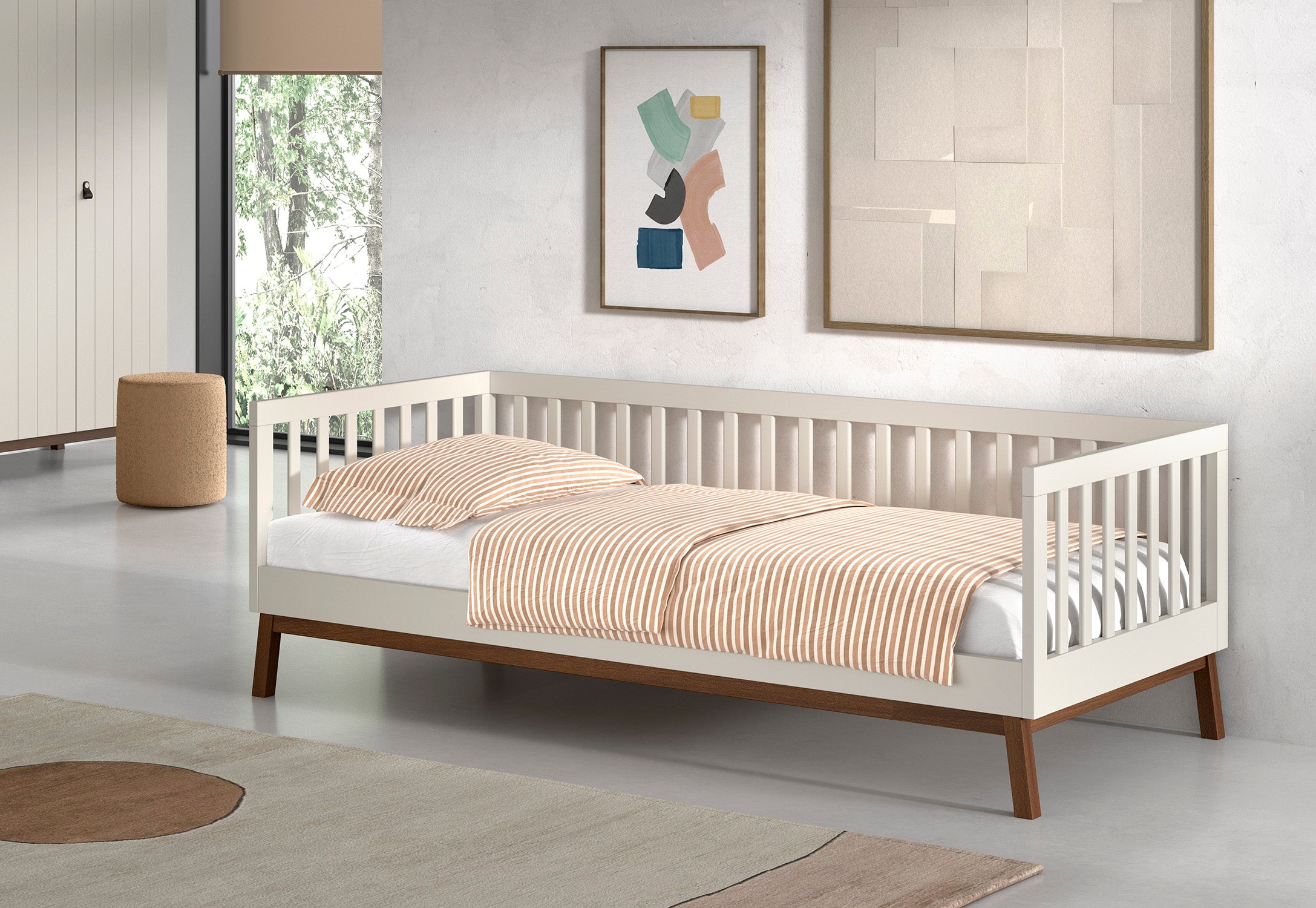 Sezane Cabin Bed 90 X 200 Cm Clay/Walnut