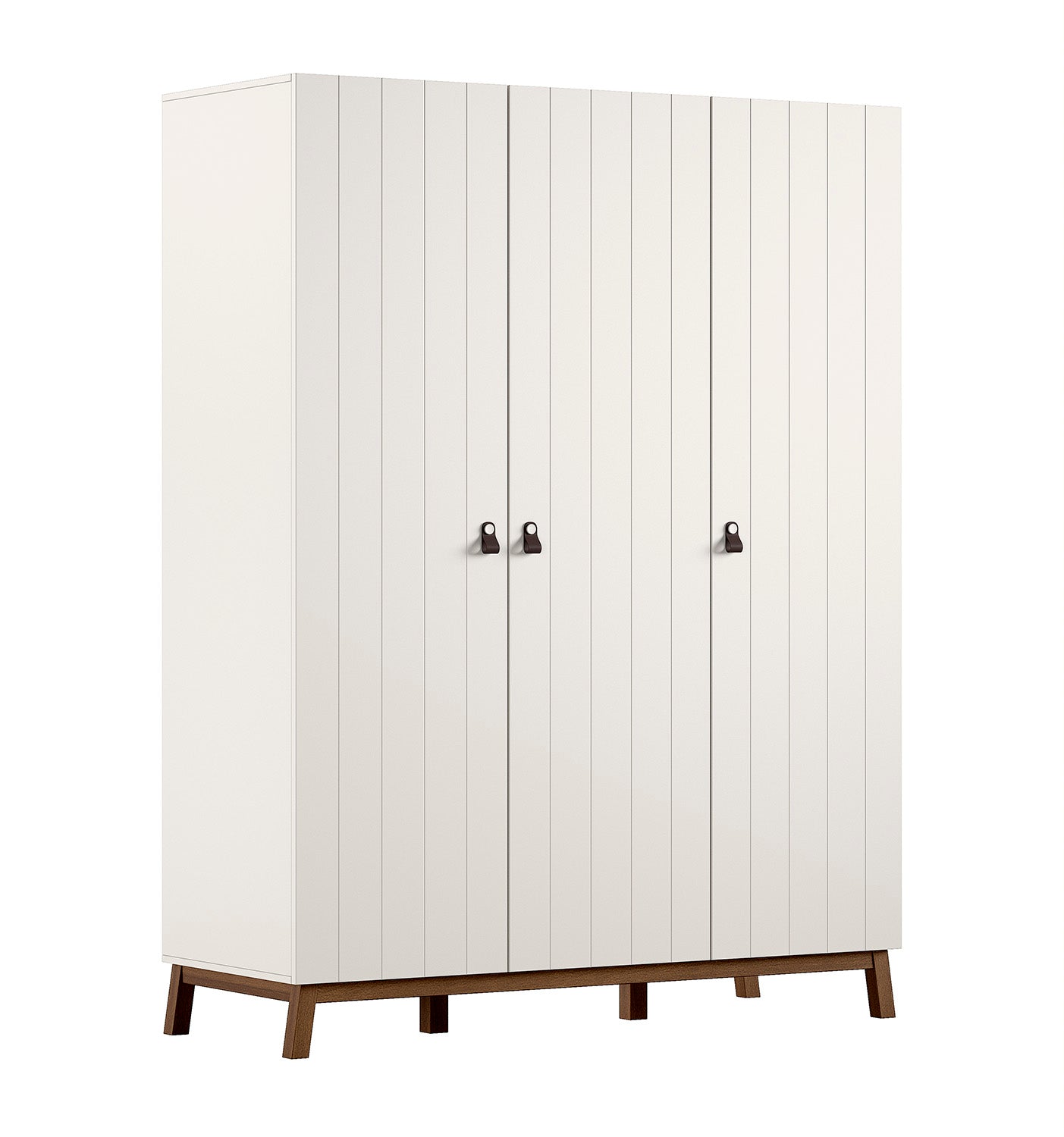 Sezane 3 Door Wardrobe Clay/Walnut