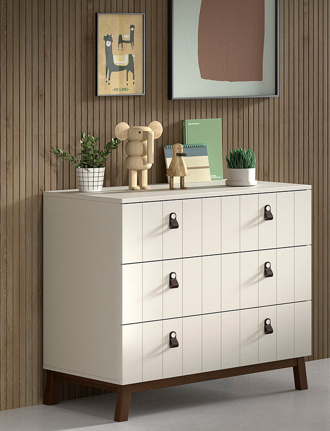 Sezane Chest Of 3 Drawers Clay/Walnut