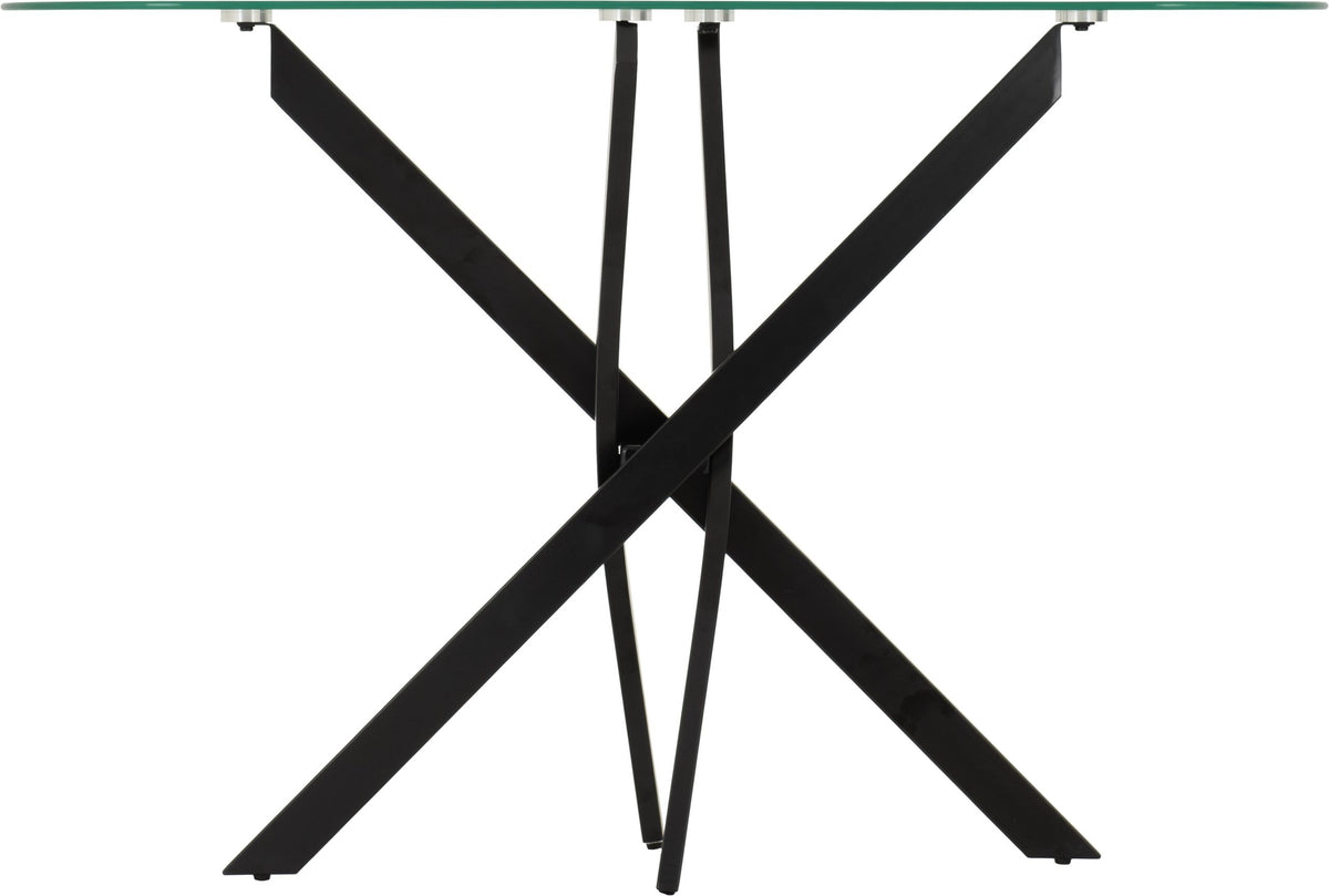 Sheldon Console Table Clear Glass/Black