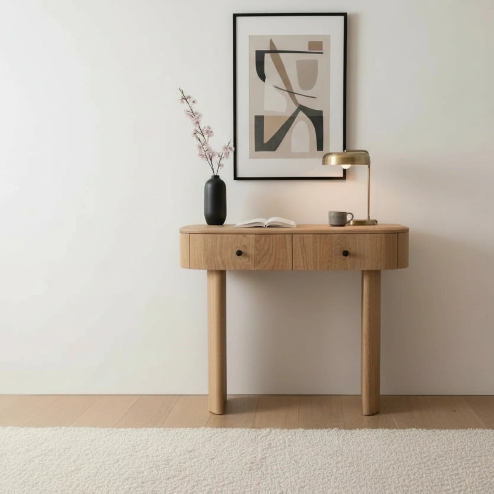 Sindhu Console Table – Solid Mango Wood Natural Finish (PRE-ORDER ONLY)