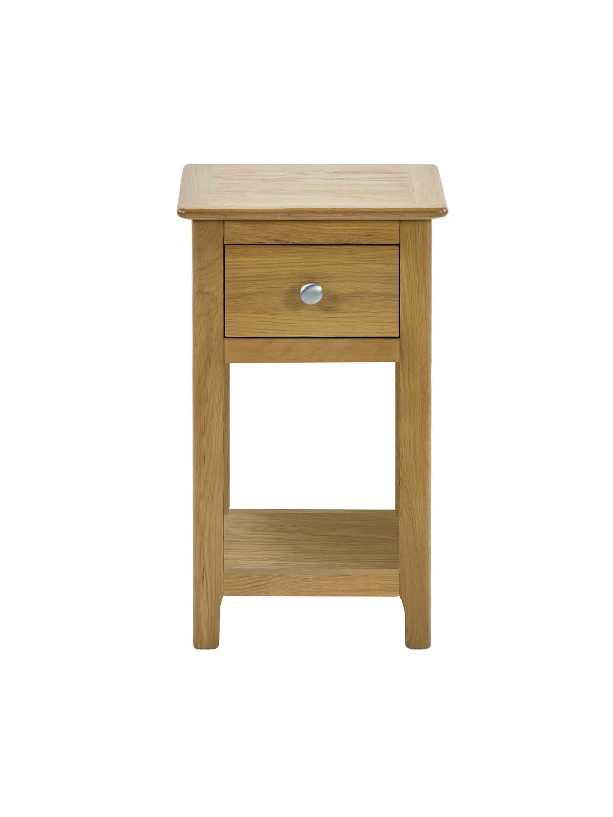 Somerset Oak Compact 1 Drawer Bedside Table with Shelf