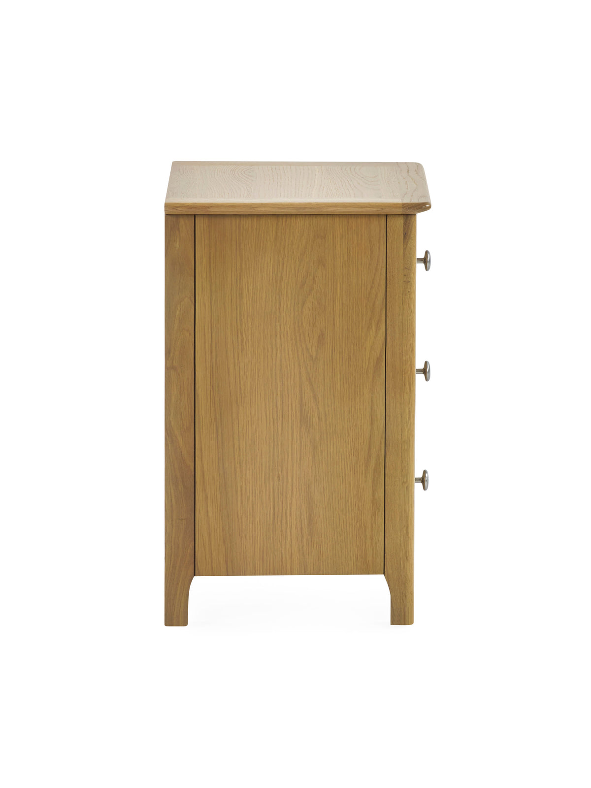 Somerset Oak Compact 3 Drawer Bedside Table