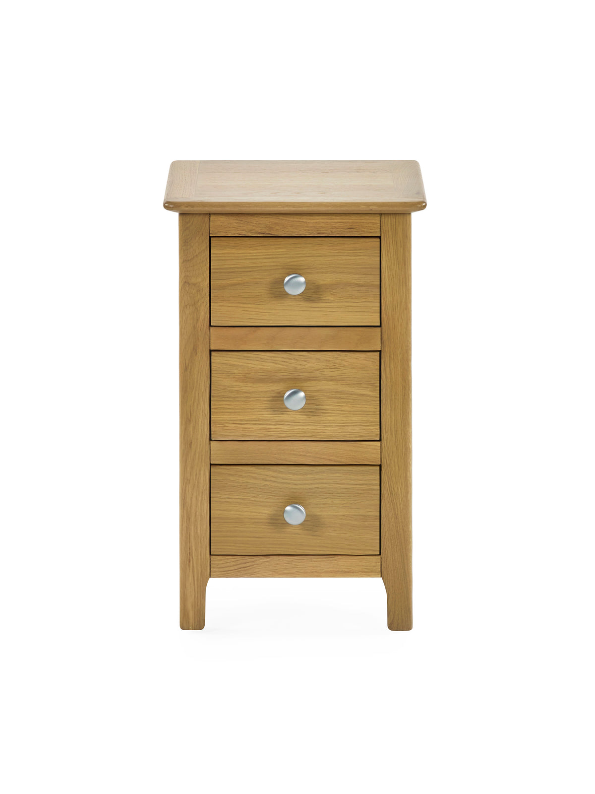 Somerset Oak Compact 3 Drawer Bedside Table