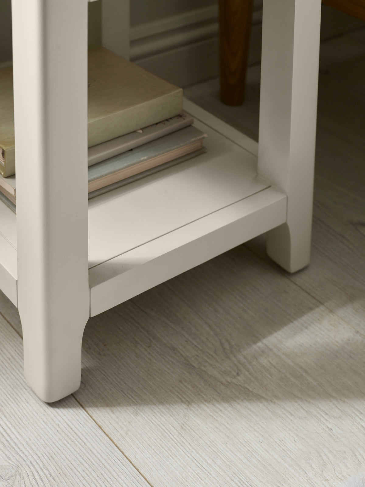 Somerset Truffle Grey and Oak Compact 1 Drawer Bedside Table with Shelf