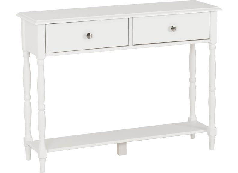 STRATFORD 2 DRAWER CONSOLE TABLE - WHITE