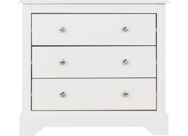 STRATFORD 3 DRAWER CHEST - WHITE