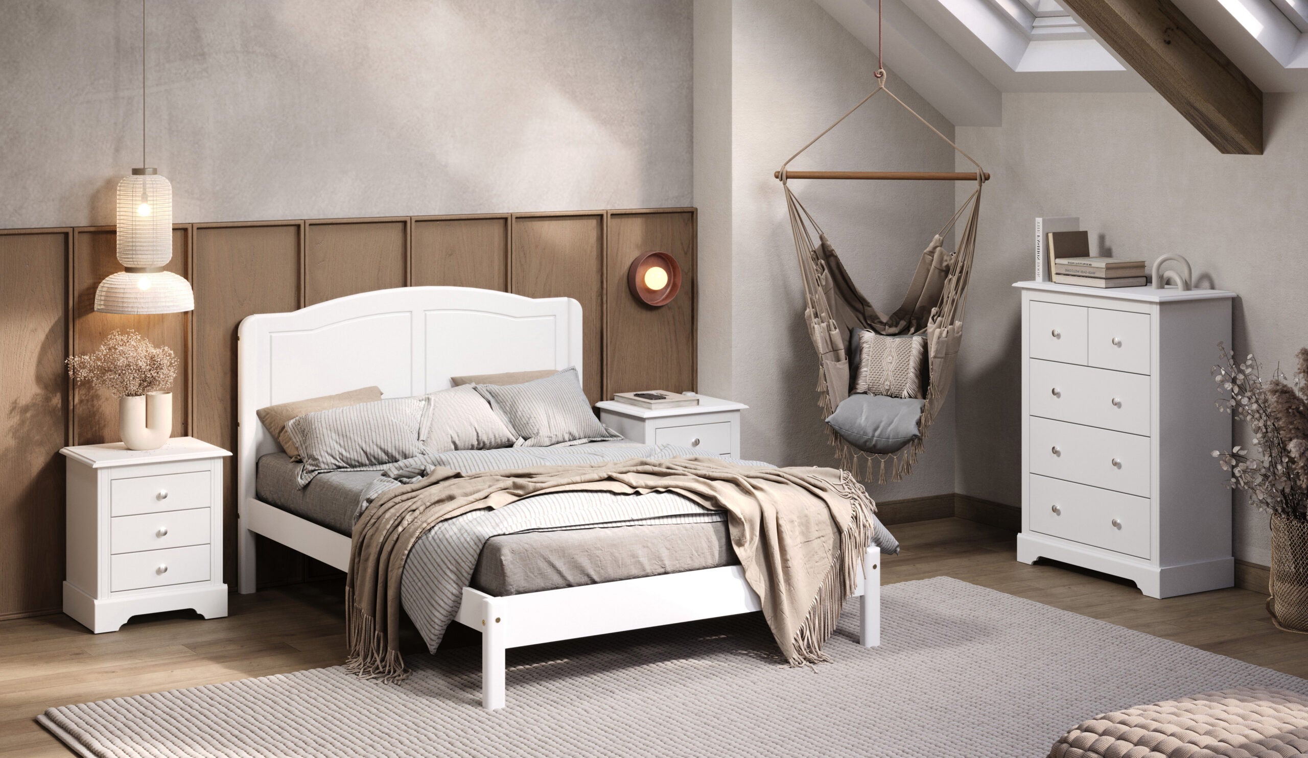 Stratford 4'6" Bed White