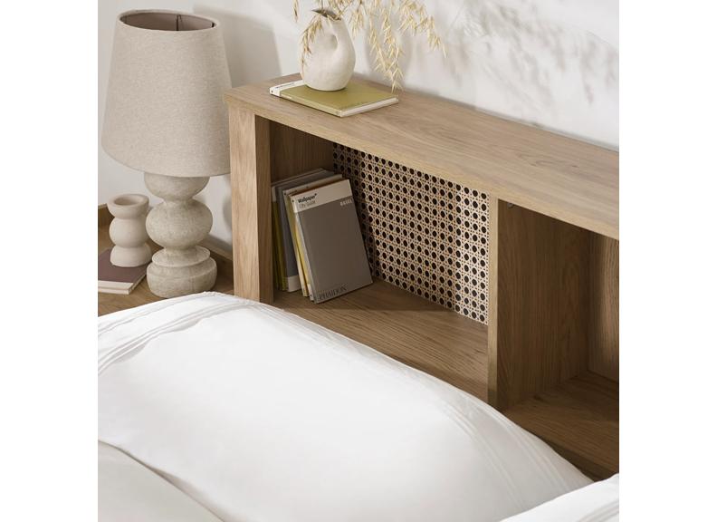 Sydney Oak Rattan Bed