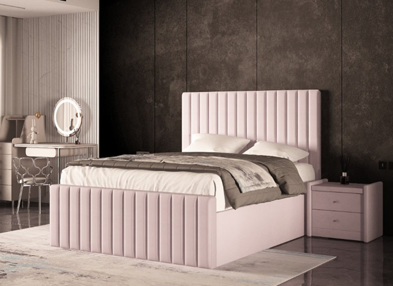 Selina Fabric Bed - room