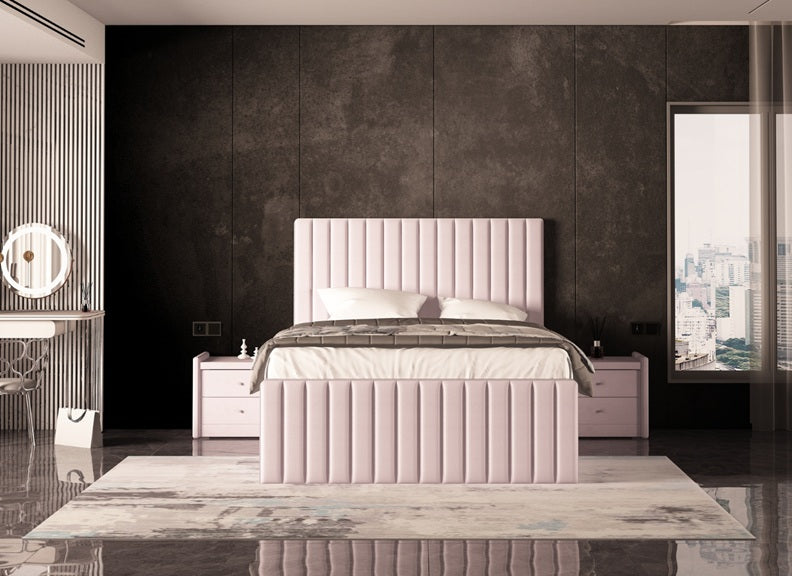 Selina Fabric Bed - end view