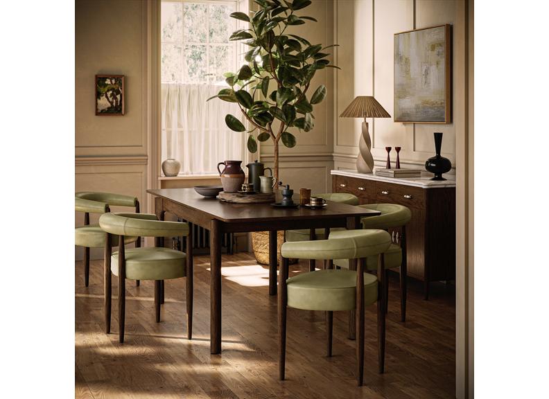 Florence Extending Dining Table – Dark Wood Finish | 1.8 - 2.3 m