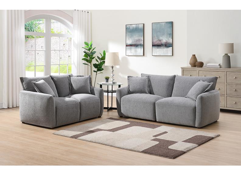 Solace Light Grey Fabric 2.5 Seat Sofa