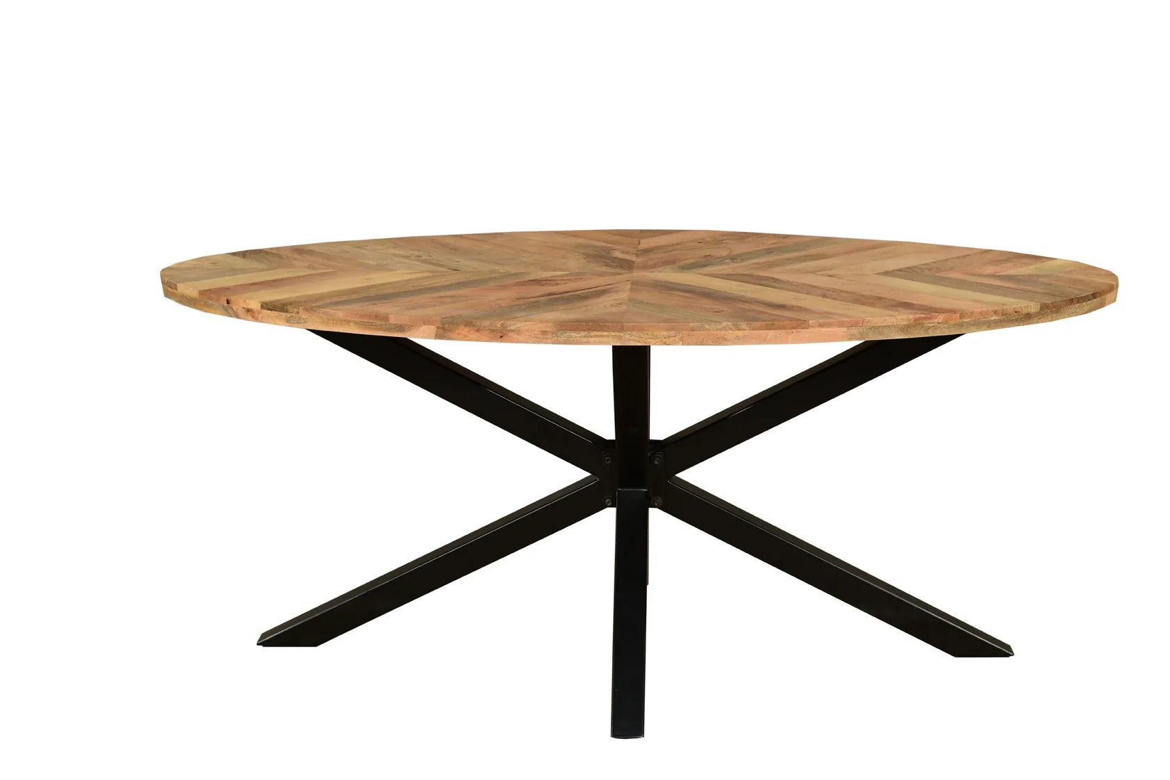 Agra Medium Oval Dining Table – Natural Mango Wood