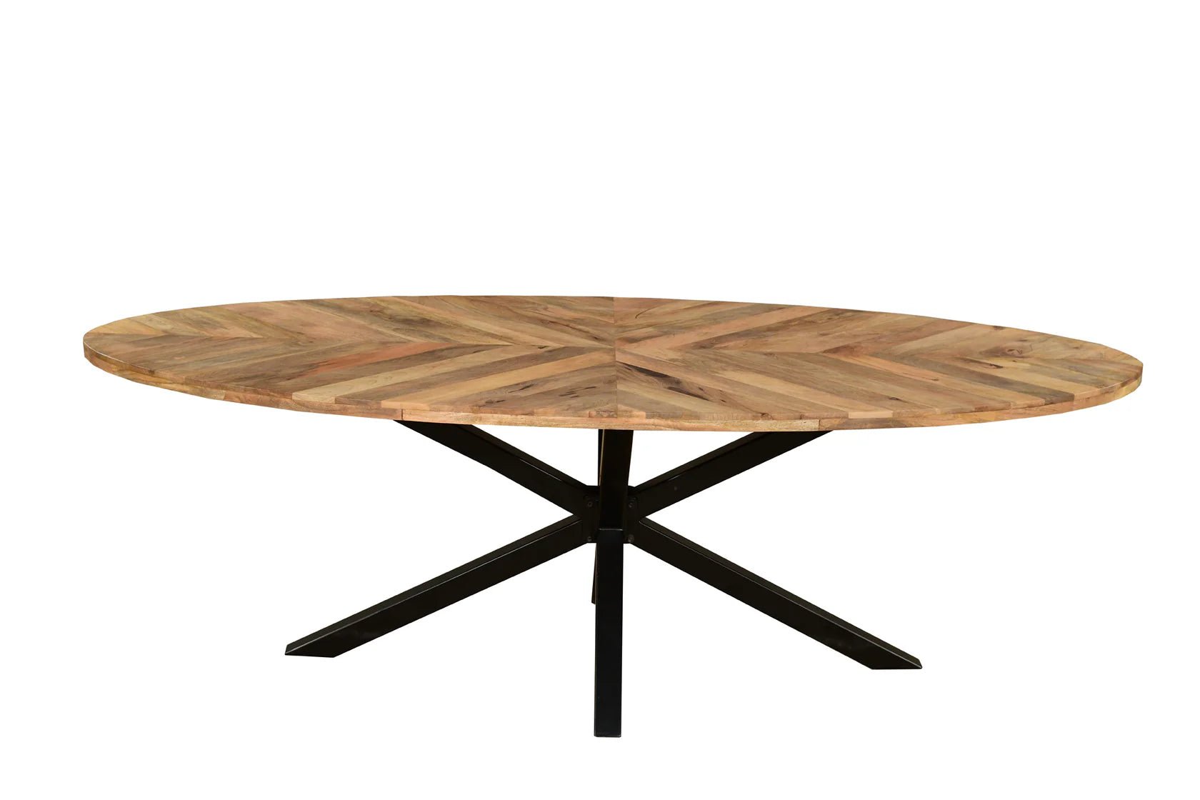Agra Large Oval Dining Table – Natural Mango Wood