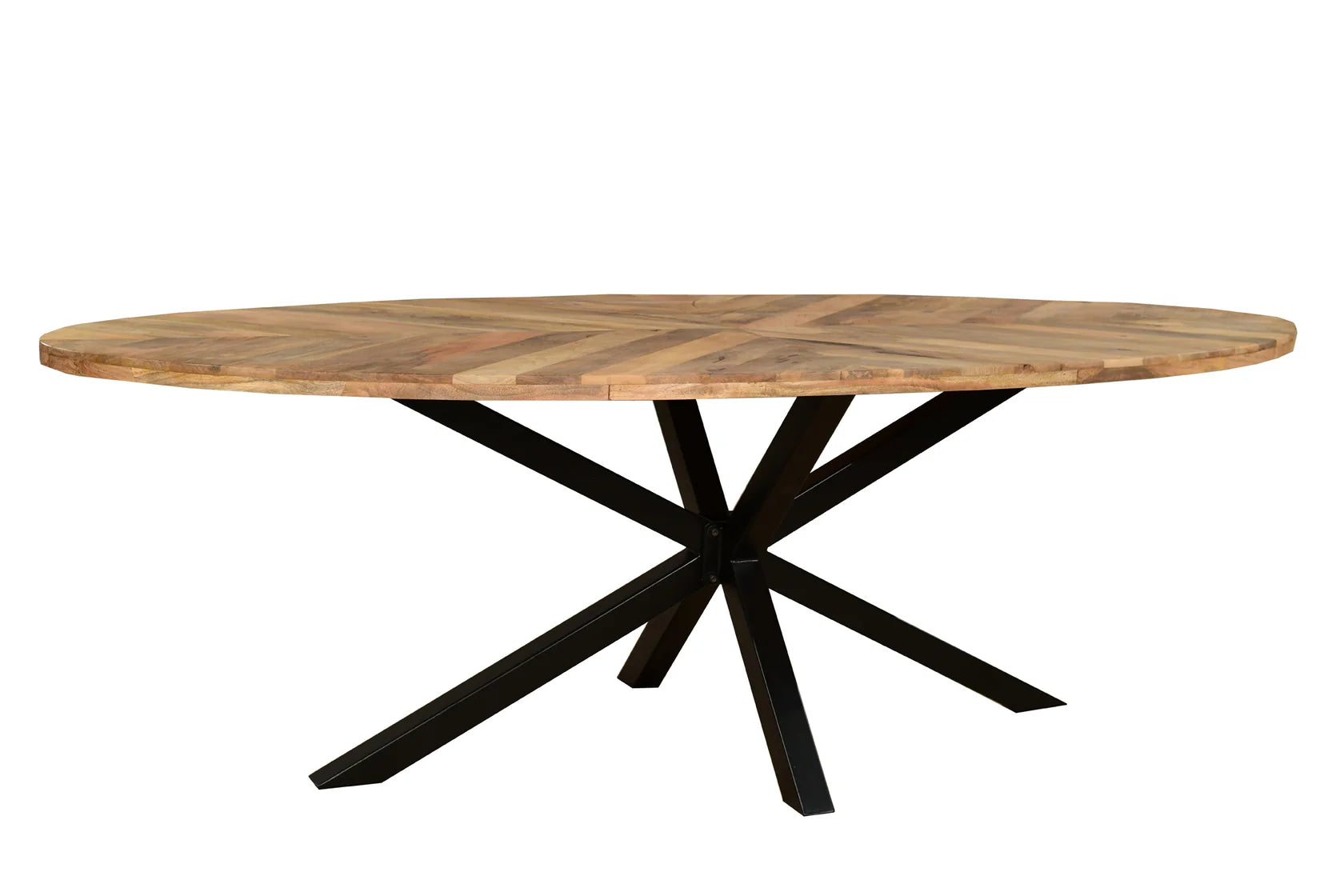 Agra Large Oval Dining Table – Natural Mango Wood