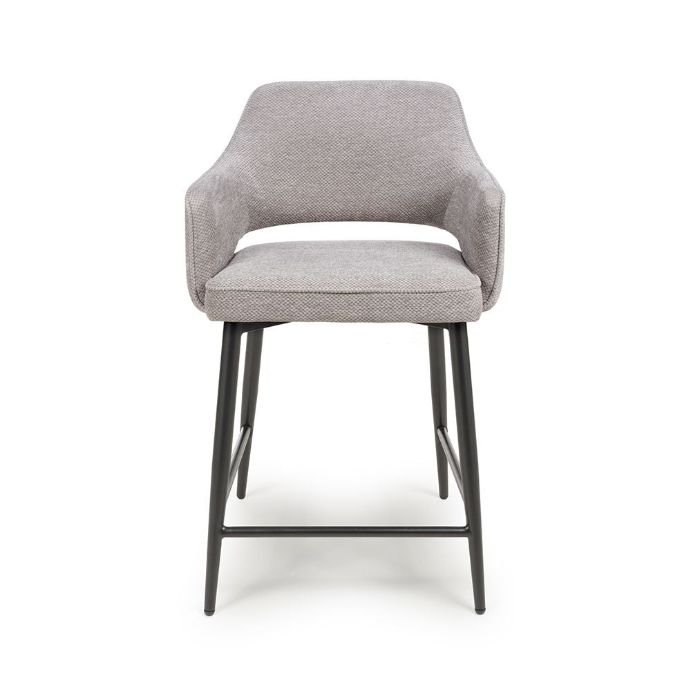 Ted Counter Chair - Set of 2 - Pewter - Image 1