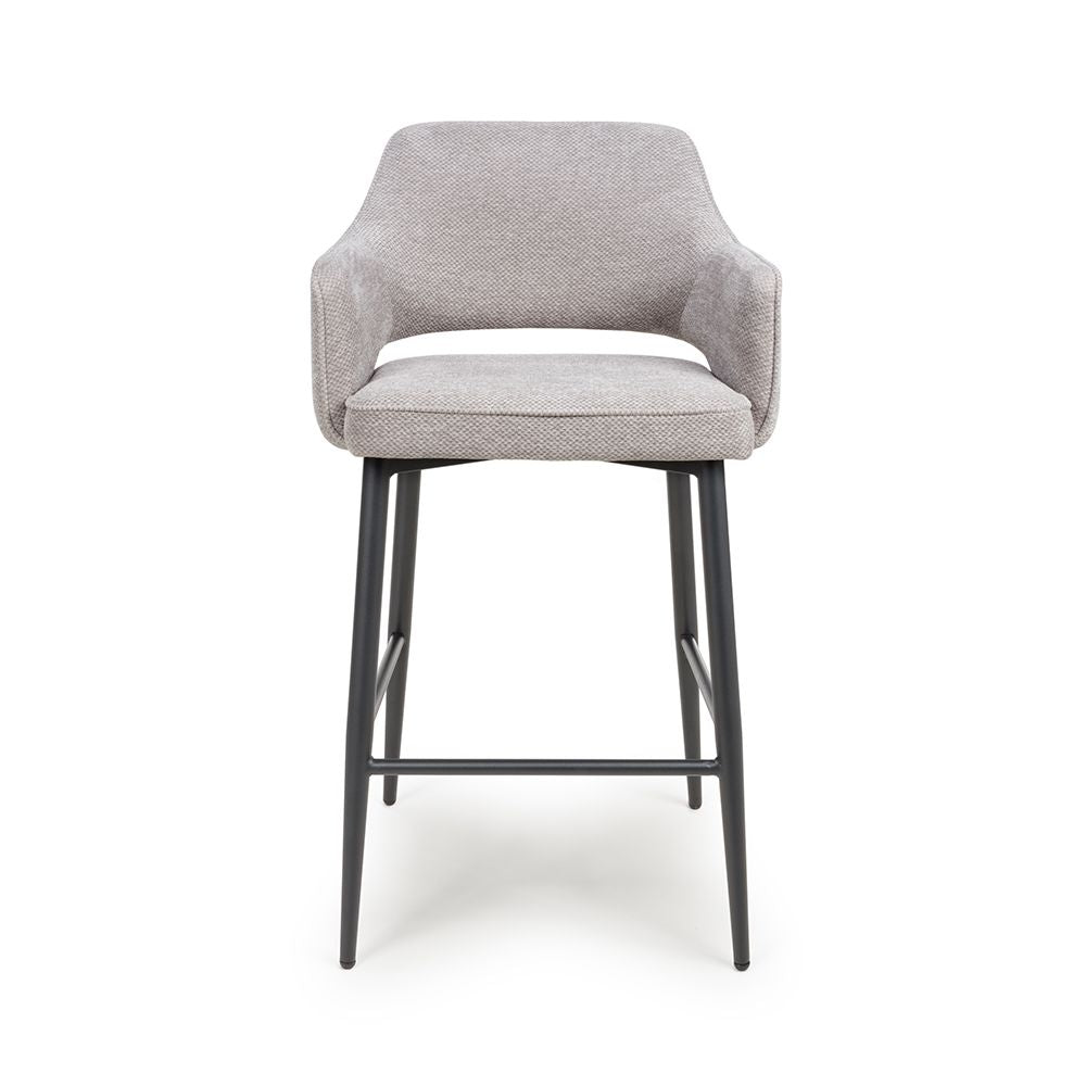Ted Bar Chair - Set of 2 - Pewter - Image 1