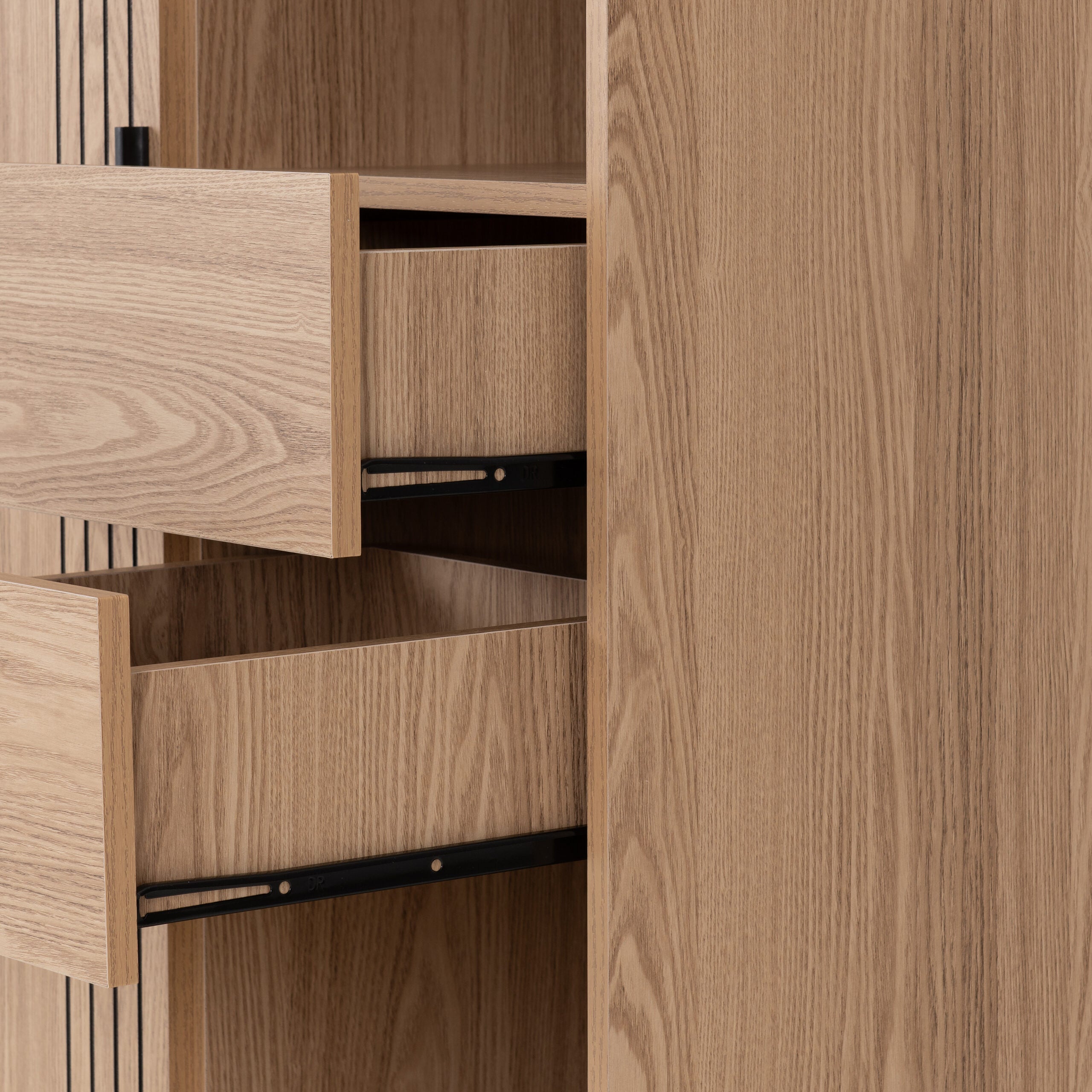 Tessa 1 Door 2 Drawer Bookcase Unit - Natural Oak Effect
