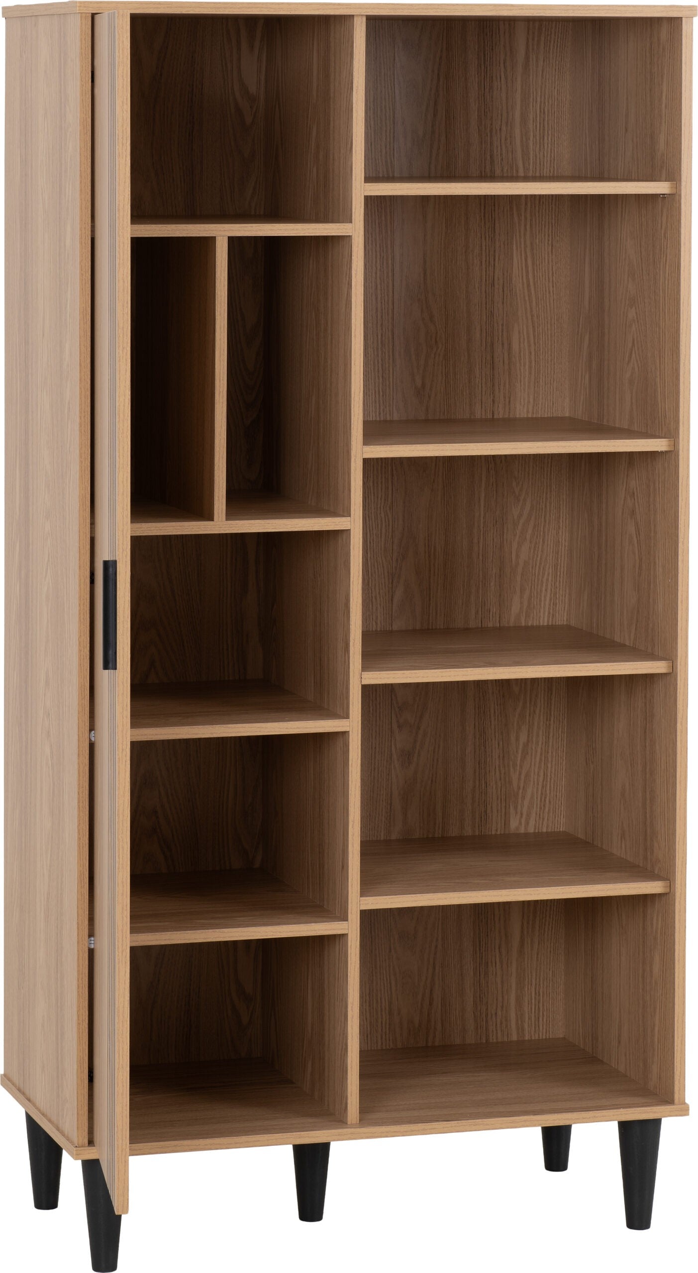Tessa 1 Door Bookcase Unit - Natural Oak Effect