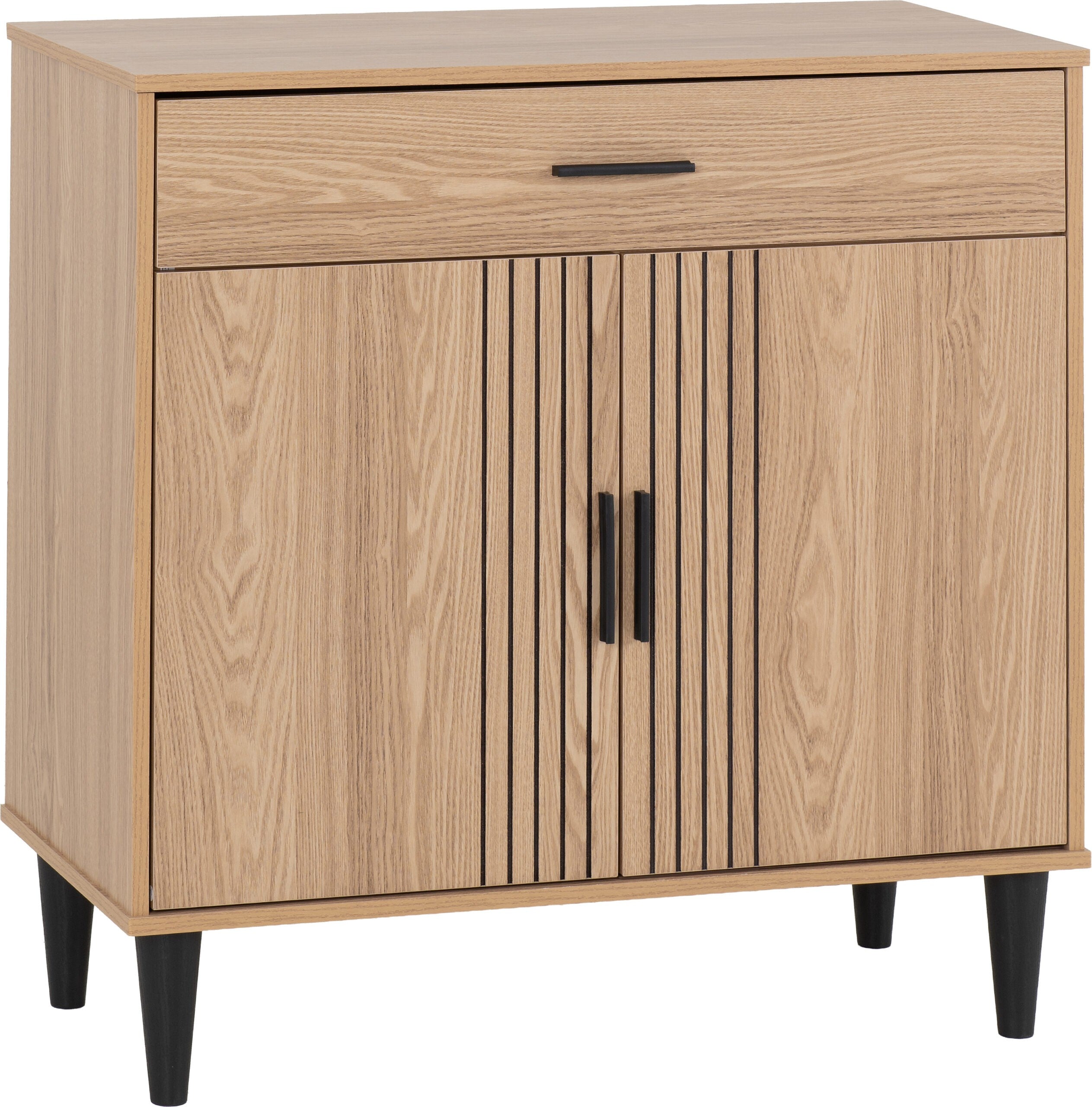Tessa 2 Door 1 Drawer Sideboard - Natural Oak Effect