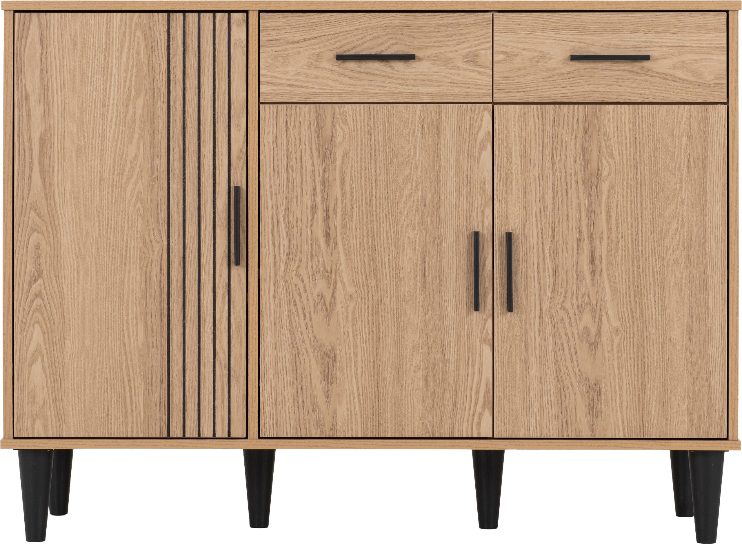 Tessa 3 Door 2 Drawer Sideboard - Natural Oak Effect